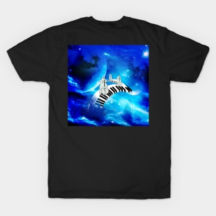 Curved piano in the universe T-Shirt